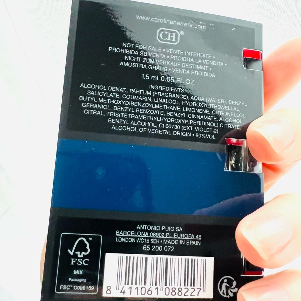 5 for 25⚡️Carolina Herrera Bad Boy Cobalt Elixir 1.5ml - Picture 4 of 7